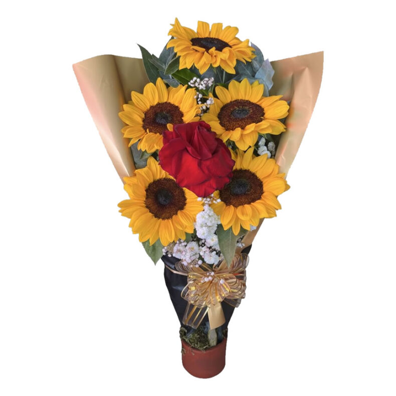 Ramo-girasoles-y-amor Ramo Girasoles de Amor