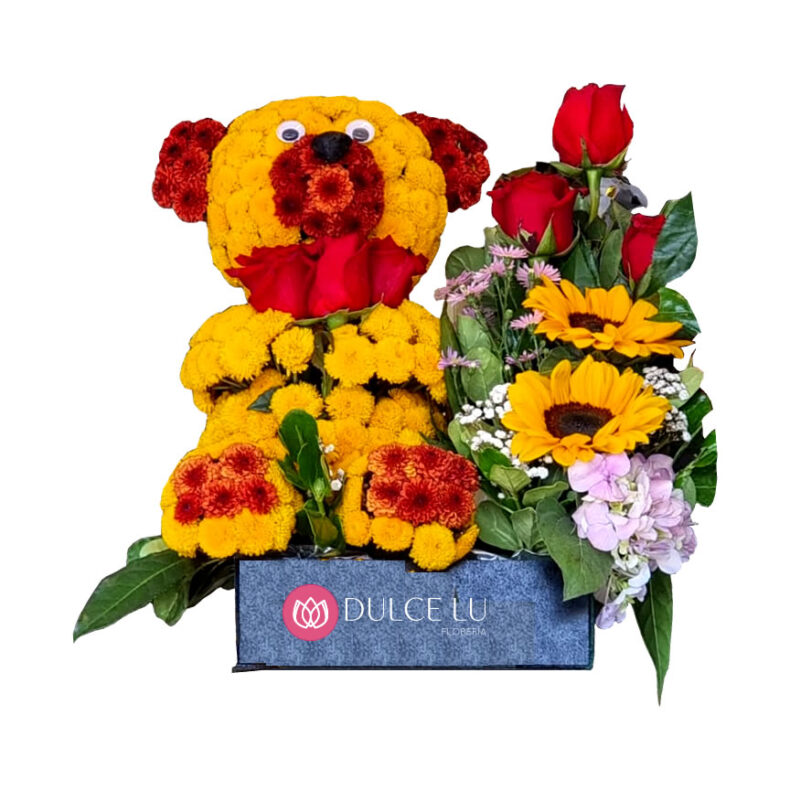 arreglo-dulce-lu-osilu Arreglo Osito de Flores Dulce Lu